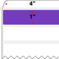 4 X 1 Premium Paper Thermal Transfer Label - Perforated - PMS 266 Violet 266 - 4" Roll - Permanent