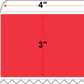 4 X 3 Premium Paper Thermal Transfer Label - Perforated - Red 32 - 8" Roll - Permanent