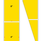 Fanfolded - 4 X 8 Premium Paper Thermal Transfer Label - Pantone Yellow Yellow - Permanent