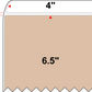 4 X 6.5 Premium Paper Direct Thermal Label - Perforated - PMS 4675 Tan 4675 - 8" Roll - Permanent