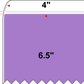 4 X 6.5 Premium Paper Thermal Transfer Label - Perforated - PMS 2577 Light Violet 2577 - 8" Roll - Permanent