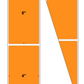 Fanfolded - 4 X 8 Premium Paper Direct Thermal Label - PMS 1495 Orange/Peach 1495 - Permanent