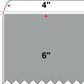 4 X 6 Premium Paper Thermal Transfer Label - Perforated - PMS 422 Gray (Medium) 422 - 4" Roll - Permanent