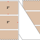 Fanfolded - 3 X 2 Premium Paper Thermal Transfer Label - PMS 4675 Tan 4675 - Permanent