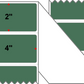 Fanfolded - 4 X 2 Premium Paper Thermal Transfer Label - PMS 349 Forest Green 349 - Permanent
