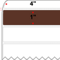4 X 1 Premium Paper Direct Thermal Label - Perforated - PMS 4695 Dark Brown 4695 - 4" Roll - Permanent