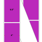 Fanfolded - 4 X 6.5 Premium Paper Thermal Transfer Label - Pantone Purple Pantone Purple - Permanent
