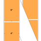 Fanfolded - 4 X 6 Premium Paper Thermal Transfer Label - Fluorescent Orange 804 - Permanent