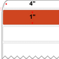 4 X 1 Premium Paper Thermal Transfer Label - Perforated - PMS 173 Dark Orange 173 - 8" Roll - Permanent