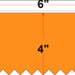 6 X 4 Premium Paper Thermal Transfer Label - Perforated - Orange 1495 - 8" Roll - Permanent