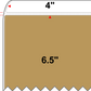 4 X 6.5 Premium Paper Thermal Transfer Label - Perforated - PMS 465 Cardboard Brown 465 - 8" Roll - Permanent