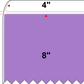 4 X 8 Premium Paper Thermal Transfer Label - Perforated - PMS 2577 Light Violet 2577 - 8" Roll - Permanent