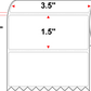 3.5 X 1.5 Premium Paper Direct Thermal Label - Perforated - White - 8" Roll - Permanent
