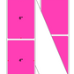Fanfolded - 4 X 6 Premium Paper Thermal Transfer Label - Fluorescent Pink 806 - Permanent