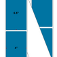 Fanfolded - 4 X 6.5 Premium Paper Thermal Transfer Label - PMS 307 Dark Aqua 307 - Permanent