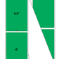 Fanfolded - 4 X 6.5 Premium Paper Thermal Transfer Label - PMS 354 Green 354 - Permanent