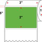 3 X 2 Premium Paper Direct Thermal Label - Perforated - PMS 368 Medium Green/Yellow 368 - 4" Roll - Permanent