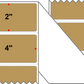 Fanfolded - 4 X 2 Premium Paper Thermal Transfer Label - PMS 465 Cardboard Brown 465 - Permanent