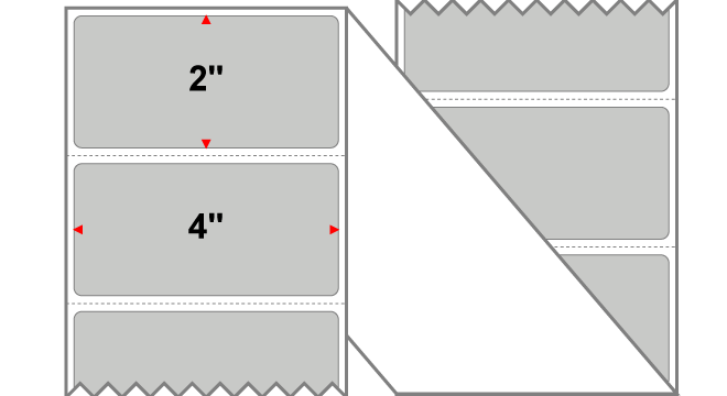 Fanfolded - 4 X 2 Premium Paper Thermal Transfer Label - PMS Cool Gray (Light) Gray Light - Permanent