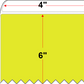 4 X 6 Premium Paper Thermal Transfer Label - Perforated - FL Chartreuse 809 - 8" Roll - Permanent