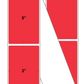 Fanfolded - 3 X 5 Premium Paper Thermal Transfer Label - PMS 032 Red 32 - Permanent