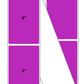Fanfolded - 3 X 5 Premium Paper Thermal Transfer Label - Pantone Purple Pantone Purple - Permanent