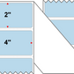Fanfolded - 4 X 2 Premium Paper Thermal Transfer Label - PMS 290 Light Blue 290 - Permanent