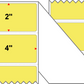 Fanfolded - 4 X 2 Premium Paper Thermal Transfer Label - PMS 100 Light Yellow 100 - Permanent