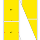 Fanfolded - 4 X 6 Premium Paper Thermal Transfer Label - Fluorescent Yellow 803 - Permanent