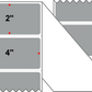 Fanfolded - 4 X 2 Premium Paper Thermal Transfer Label - PMS 422 Gray (Medium) 422 - Permanent