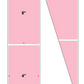 Fanfolded - 4 X 8 Premium Paper Thermal Transfer Label - PMS 182 Pink 182 - Permanent