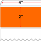 4 X 2 Premium Paper Direct Thermal Label - Perforated - Orange 1505 - 4" Roll - Permanent