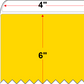 4 X 6 Premium Paper Direct Thermal Label - Perforated - Yellow Pantone Yellow - 5" Roll - Permanent , Freezer