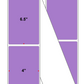Fanfolded - 4 X 6.5 Premium Paper Direct Thermal Label - PMS 2577 Light Violet 2577 - Permanent