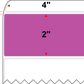 4 X 2 Premium Paper Direct Thermal Label - Perforated - PMS 247 Dark Purple 247 - 4" Roll - Permanent
