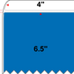 4 X 6.5 Premium Paper Thermal Transfer Label - Perforated - PMS 300 Blue 300 - 4" Roll - Permanent