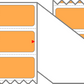 Fanfolded - 4 X 1 Premium Paper Thermal Transfer Label - Fluorescent Orange 804 - Permanent