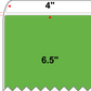 4 X 6.5 Premium Paper Thermal Transfer Label - Perforated - PMS 368 Medium Green/Yellow 368 - 4" Roll - Permanent