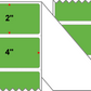 Fanfolded - 4 X 2 Premium Paper Thermal Transfer Label - PMS 368 Medium Green/Yellow 368 - Permanent