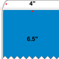 4 X 6.5 Premium Paper Thermal Transfer Label - Perforated - Process Blue Process Blue - 4" Roll - Permanent