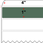 4 X 1 Premium Paper Direct Thermal Label - Perforated - PMS 357 Dark Green 357 - 4" Roll - Permanent