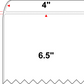 4 X 6.5 Premium Paper Thermal Transfer Label - No Perf - White - 8" Roll - Permanent