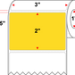 3 X 2 Premium Paper Thermal Transfer Label - Perforated - PMS 115 Yellow/Orange 115 - 4" Roll - Permanent