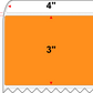 4 X 3 Premium Paper Direct Thermal Label - Perforated - PMS 1495 Orange/Peach 1495 - 8" Roll - Permanent