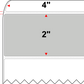 4 X 2 Premium Paper Thermal Transfer Label - Perforated - PMS Cool Gray (Light) Gray Light - 4" Roll - Permanent