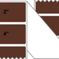 Fanfolded - 4 X 2 Premium Paper Direct Thermal Label - PMS 4695 Dark Brown 4695 - Permanent