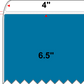 4 X 6.5 Premium Paper Direct Thermal Label - Perforated - PMS 307 Dark Aqua 307 - 8" Roll - Permanent