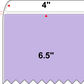 4 X 6.5 Premium Paper Thermal Transfer Label - Perforated - PMS 2635 Lavender/Light Purple 2635 - 8" Roll - Permanent