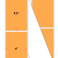 Fanfolded - 4 X 6.5 Premium Paper Thermal Transfer Label - Fluorescent Orange 804 - Permanent