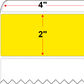 4 X 2 Premium Paper Thermal Transfer Label - Perforated - FL Yellow 803 - 8" Roll - Permanent